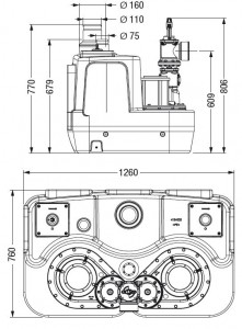 Чертеж бака насосной установки объемом 200 л Чертеж бака насосной установки объемом 200 л
