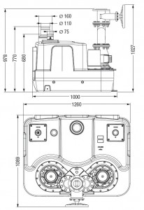 Чертеж бака насосной установки объемом 120 л Чертеж бака насосной установки объемом 120 л